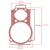 Wymiary uszczelki cylindra do kompresora ABAC B5900 UC5900