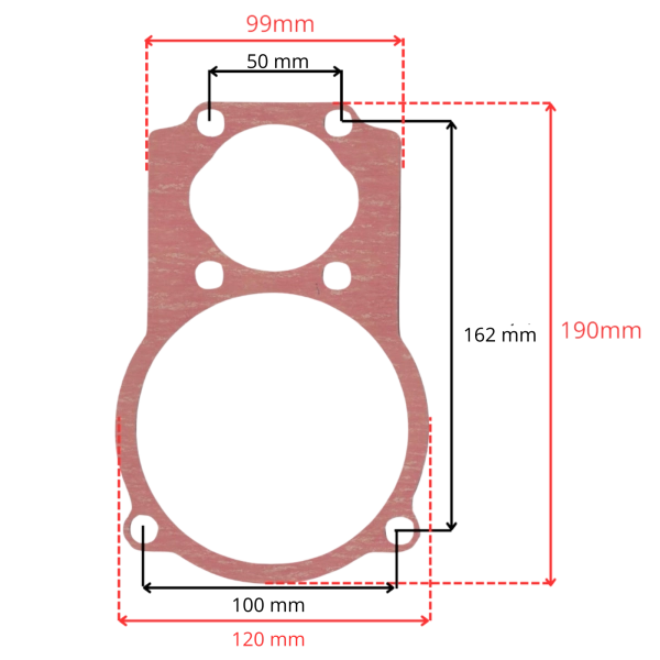 Wymiary uszczelki cylindra do kompresora ABAC B5900 UC5900