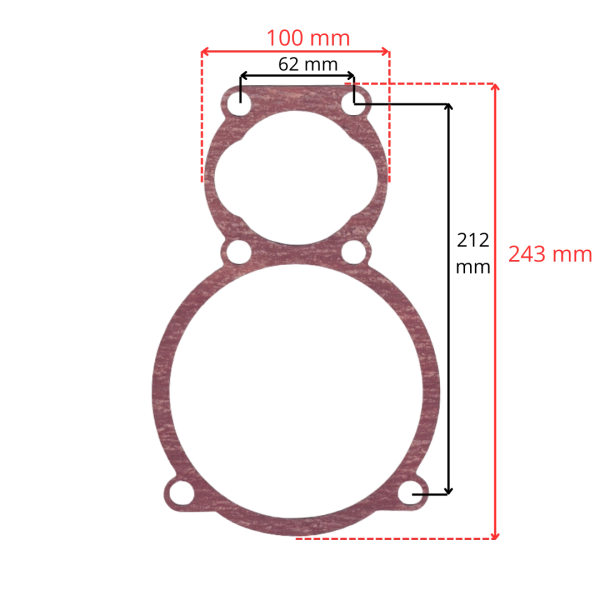 Wymiary uszczelki cylindra UC7000 Lasertech