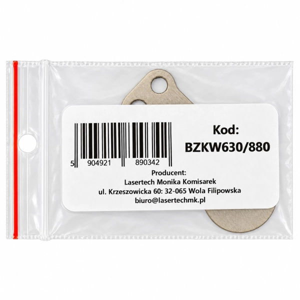 Blaszka zaworowa krótka Walter GK630 GK880 BZKW630/880 Lasertech pakowana