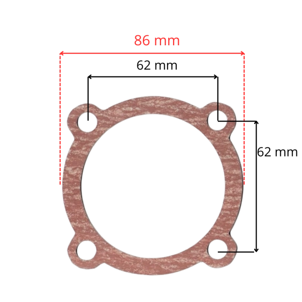 Uszczelka cylindra UC2065 Walter GK420 GK530 wymiary 85 mm 62x62 mm