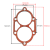Uszczelka cylindra FIAC UC_F248/348 wymiary 93x159 mm