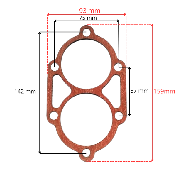 Uszczelka cylindra FIAC UC_F248/348 wymiary 93x159 mm