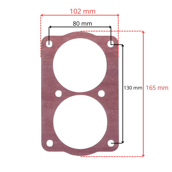 Uszczelka cylindra UCK16 Airpress K16 K16C – wymiary i otwory montażowe – Lasertech