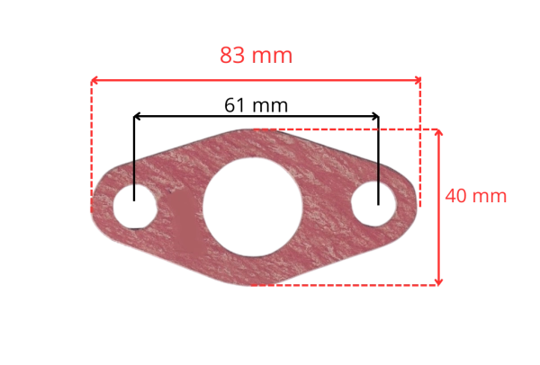 Uszczelka chłodnicy Airpress K25 UCHK25 – wymiary 83 × 40 mm