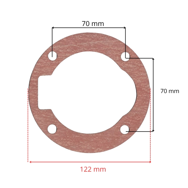 Uszczelka cylindra Walter 1200 UCMTW1200 – średnica 122 mm, rozstaw otworów 70 × 70 mm