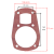 Rysunek techniczny uszczelki cylindra UCK30 do kompresora z wymiarami